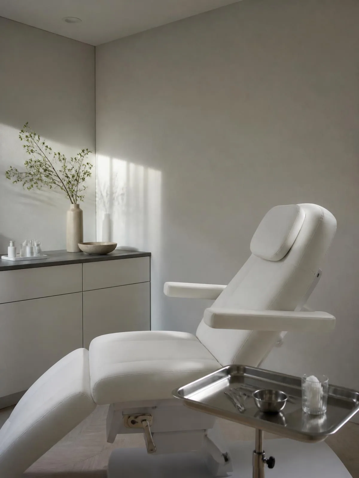 Aesthetic Consultation — aesthetic medicine consultation room with treatment chair